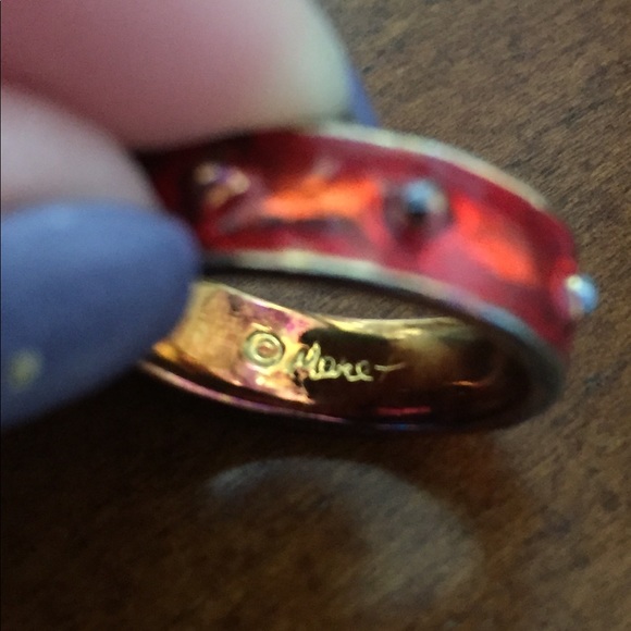 Vintage MONET Stackable Red Rings - Picture 4 of 4